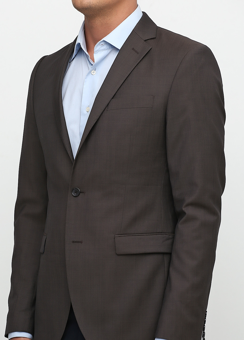 Пиджак S.Oliver с длинным рукавом полоска коричневый деловой