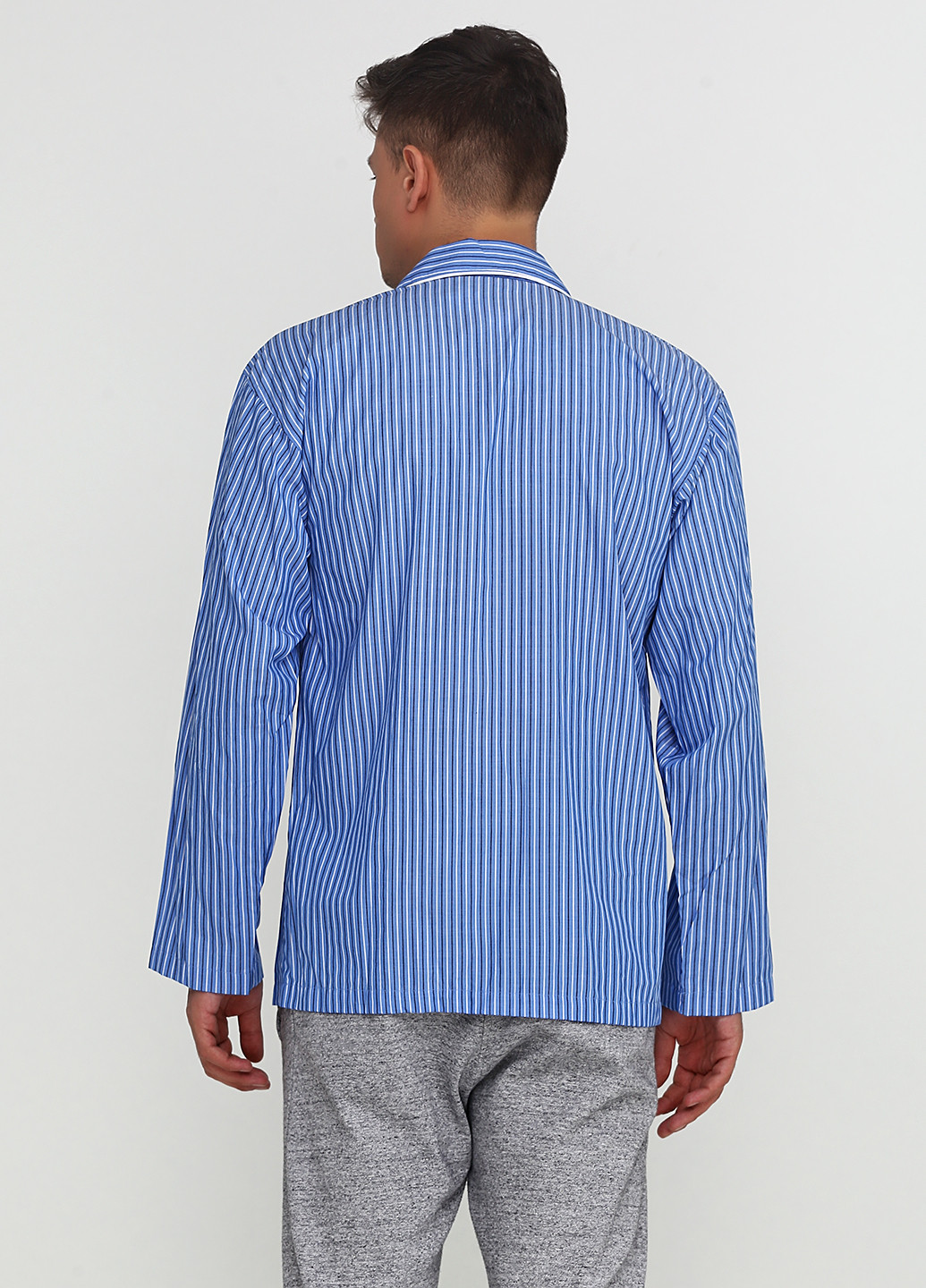Голубой домашний рубашка в полоску Ralph Lauren
