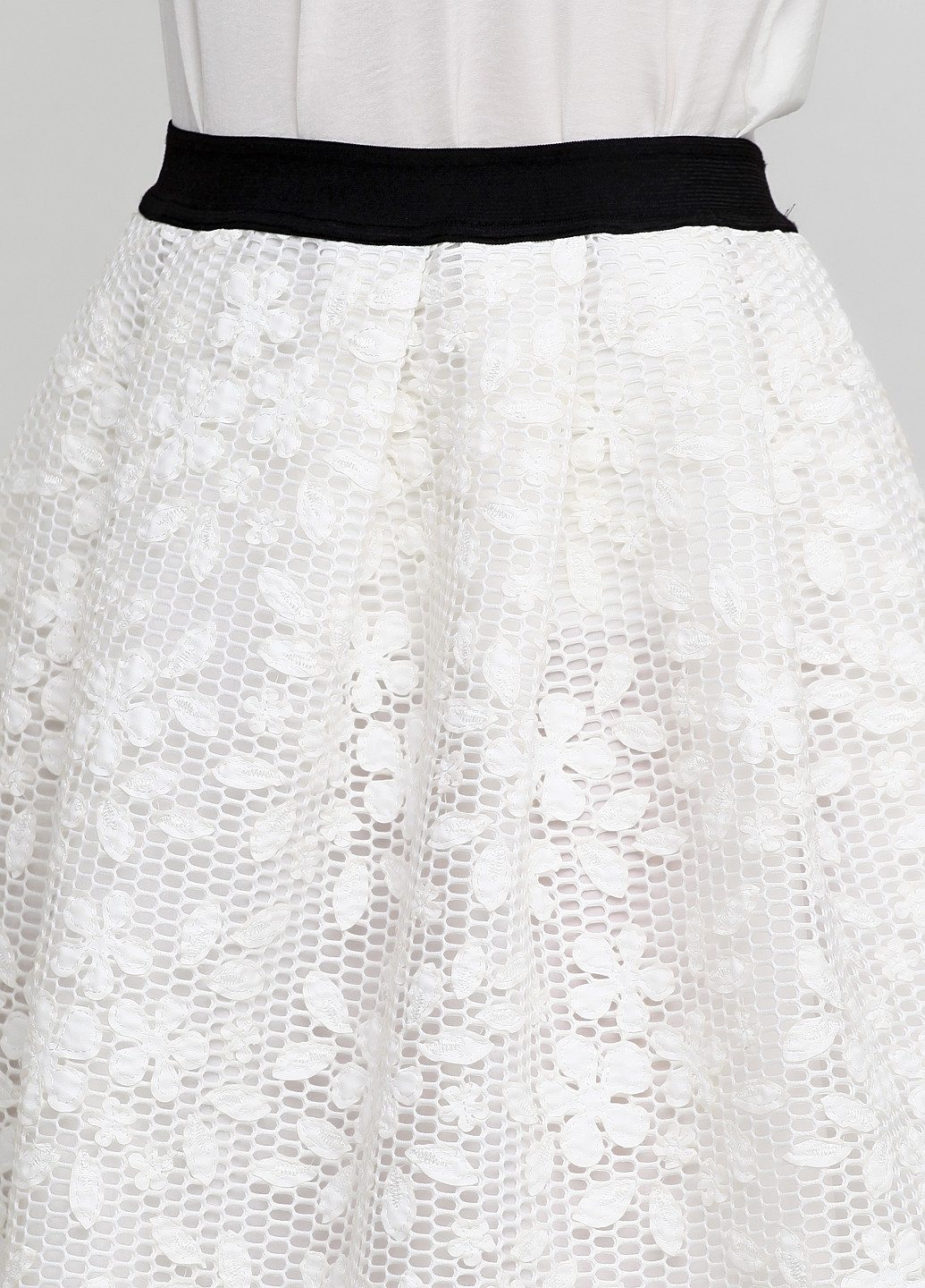 Белая кэжуал однотонная юбка Paolo Casalini клешированная