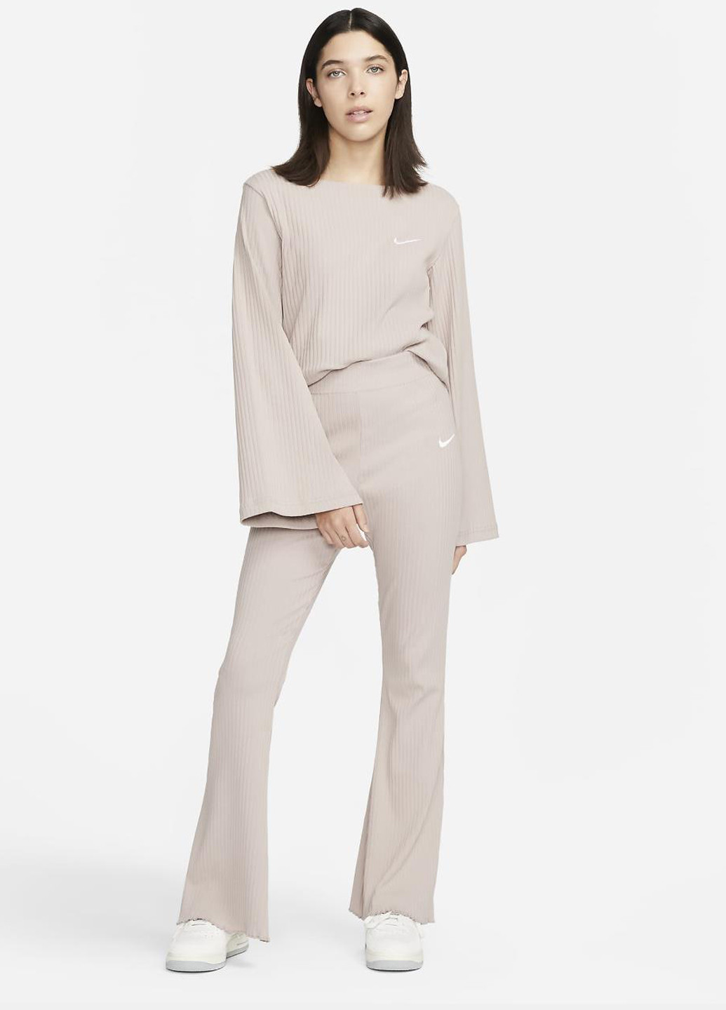 Штани DV7868-272 Nike Sportswear Women's High-Waisted Ribbed Jersey Pants (319353154)