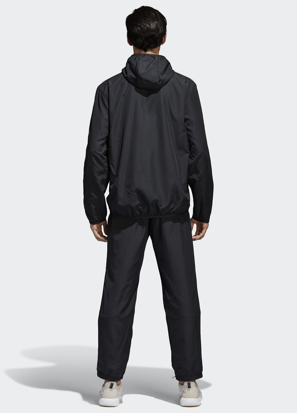 Черный демисезонный костюм (толстовка, брюки) брючный adidas