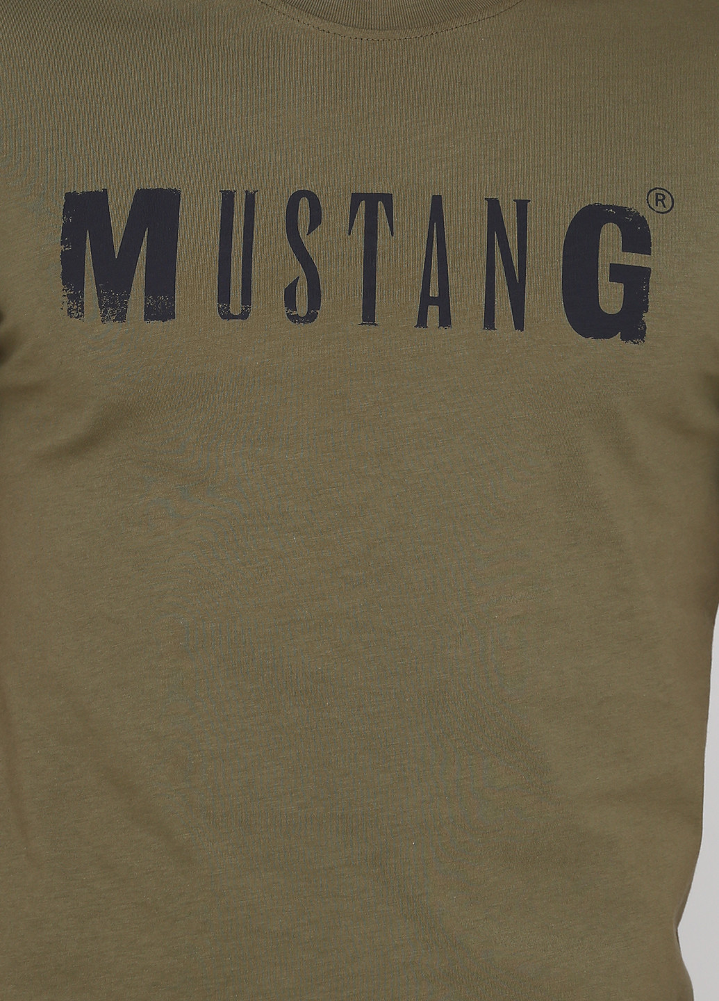 Хаки (оливковая) летняя футболка Mustang