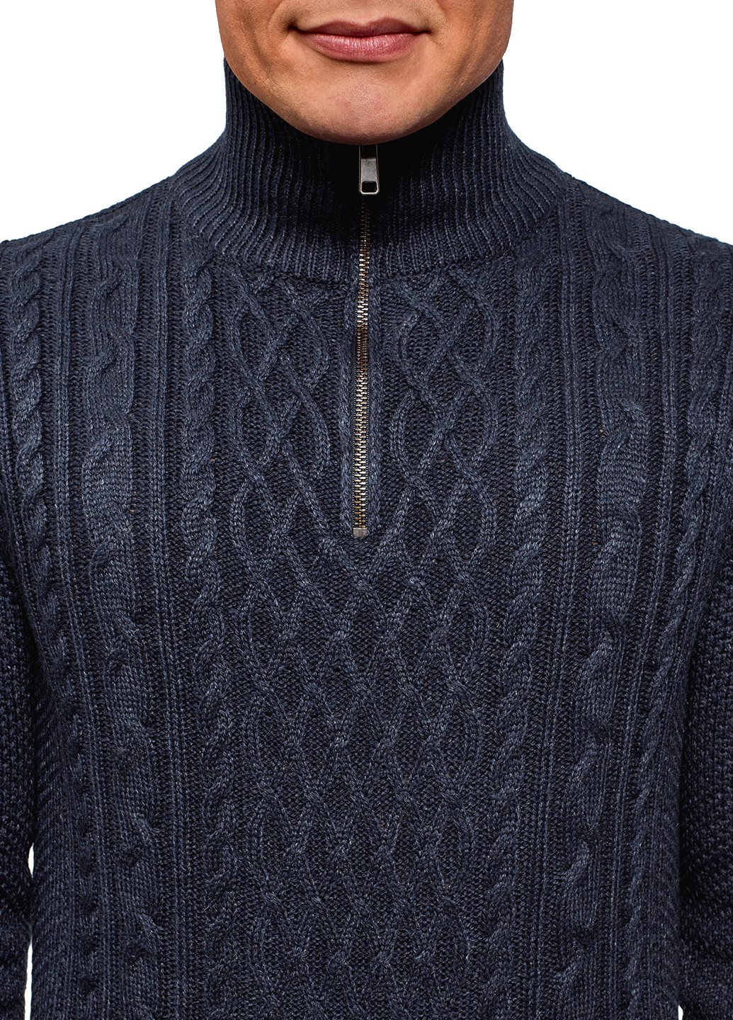 Темно-синий демисезонный свитер Oodji