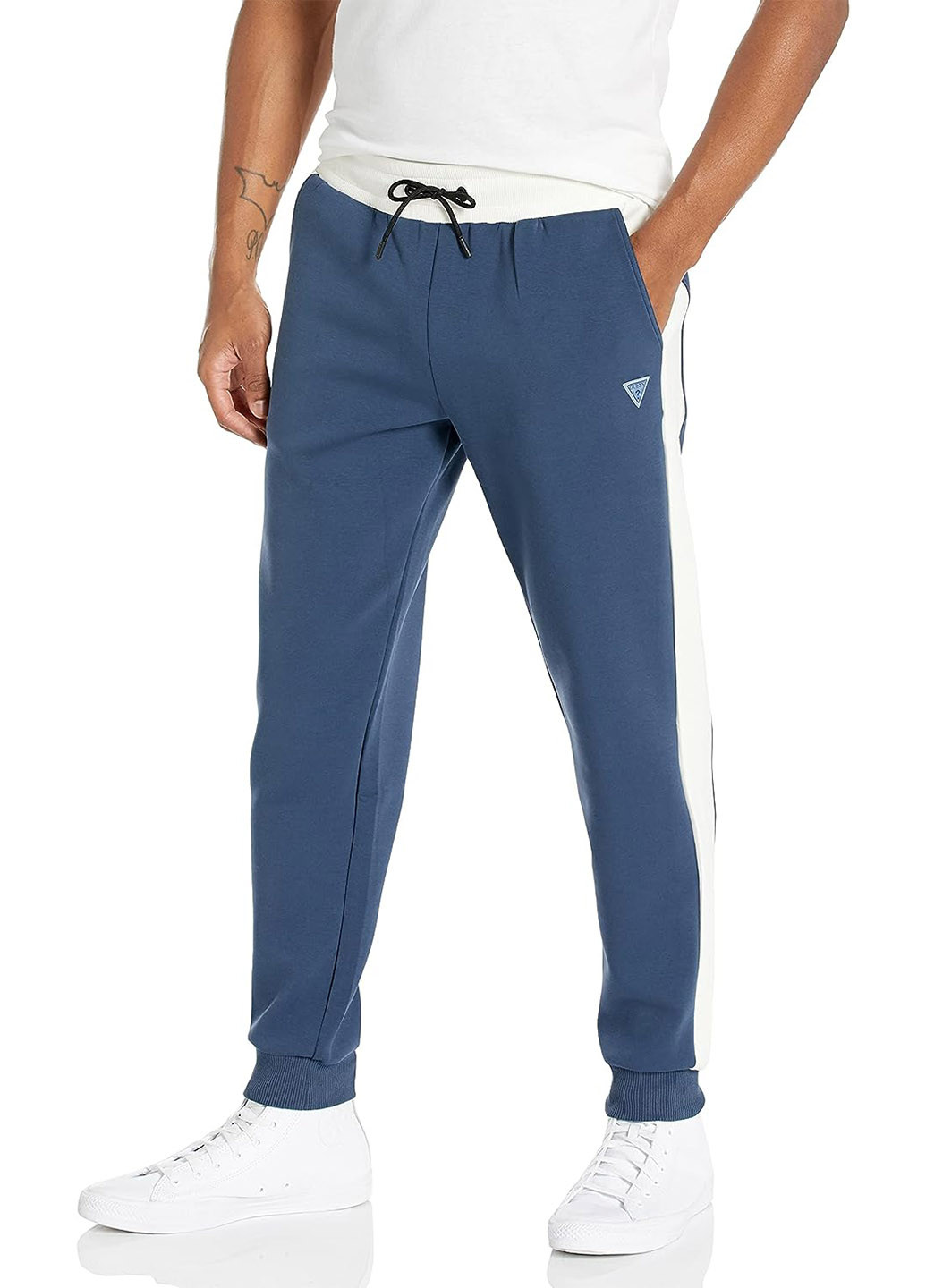 Синие спортивные демисезонные джоггеры брюки Guess