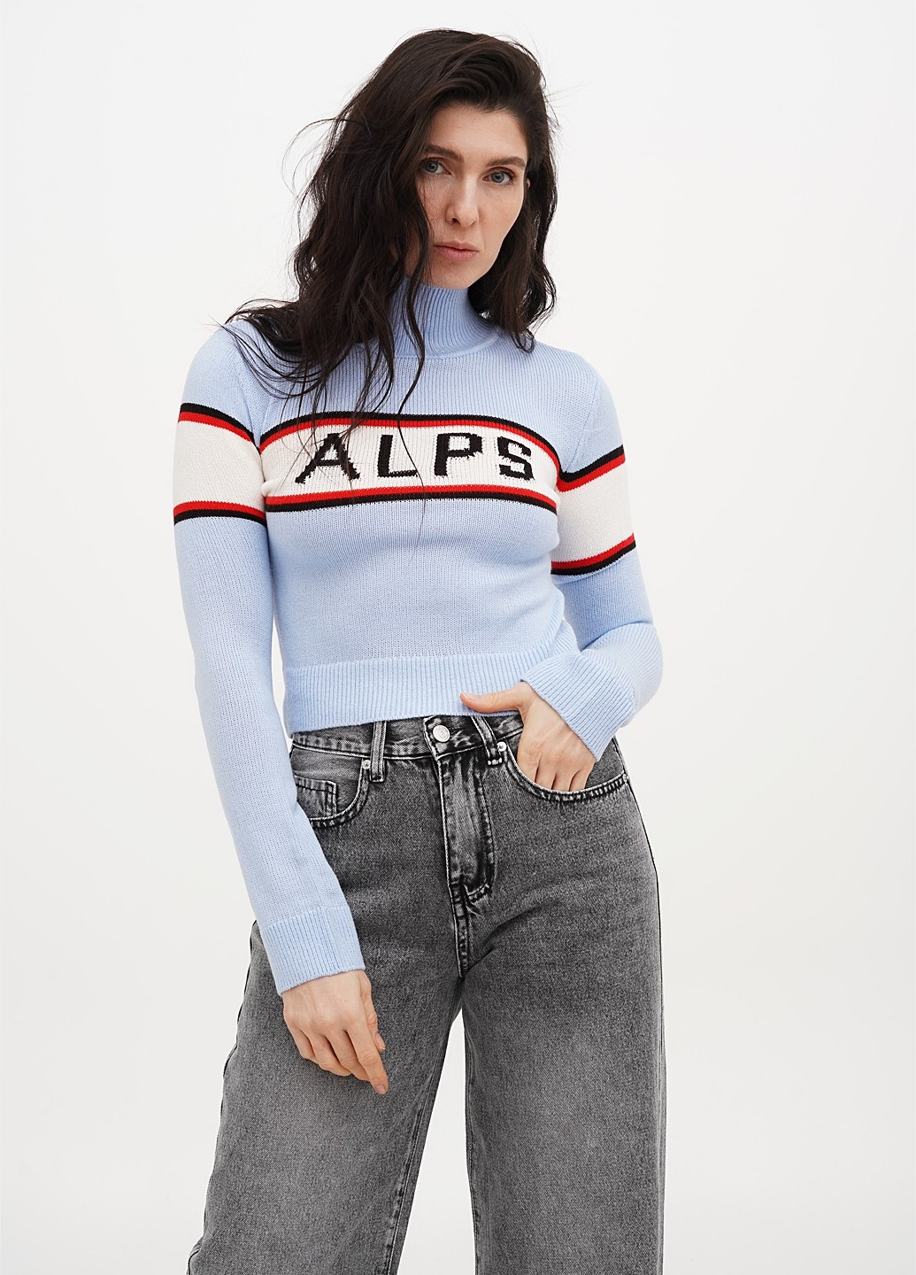 Голубой демисезонный свитер H&M