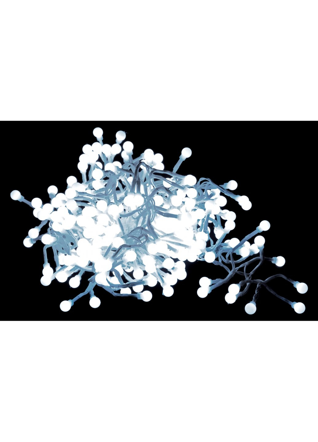 Гирлянда Белая бахрома холодный белый 12.2 м (8718861852387) Luca Lighting (254593515)