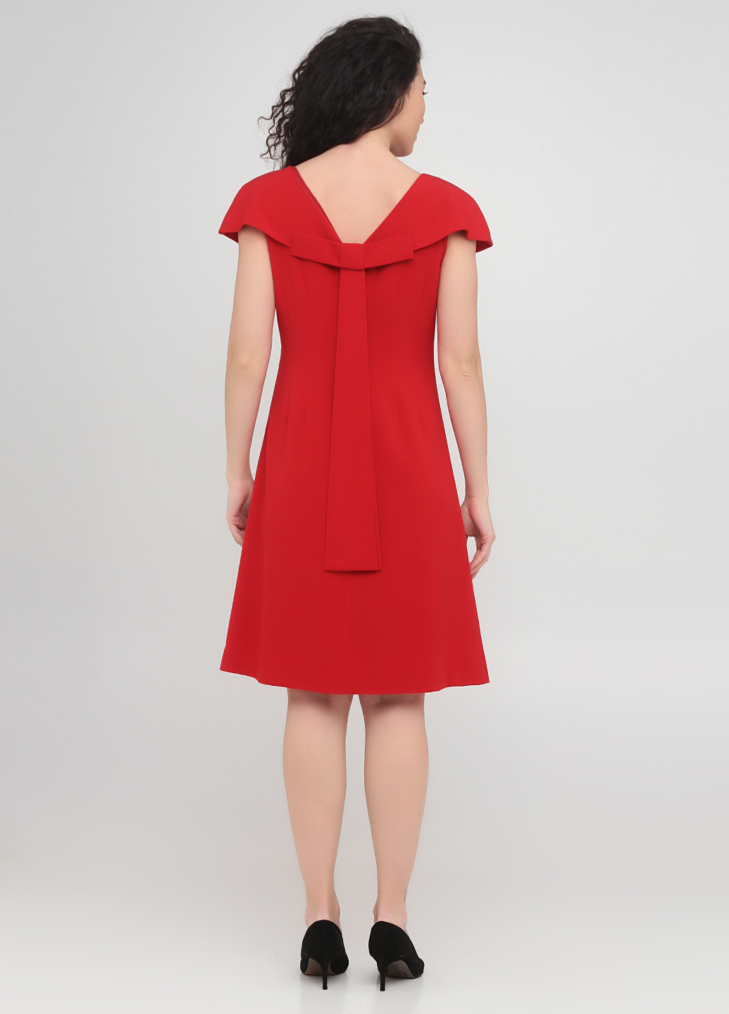 Червона коктейльна сукня а-силует The J. Peterman Company однотонна