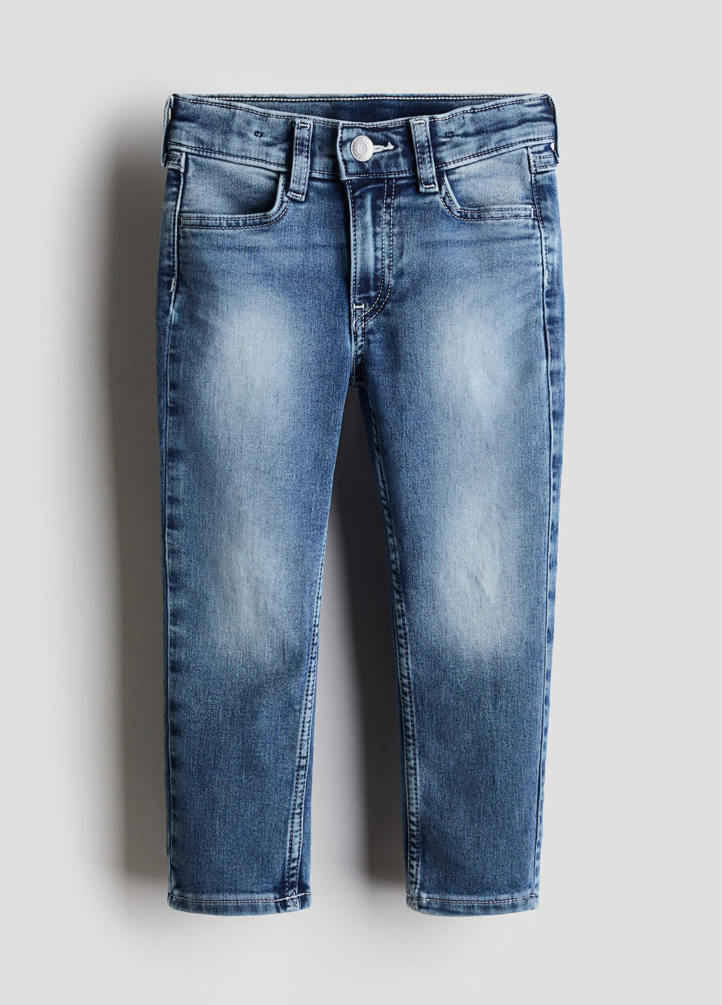 Синие демисезонные зауженные джинсы H&M