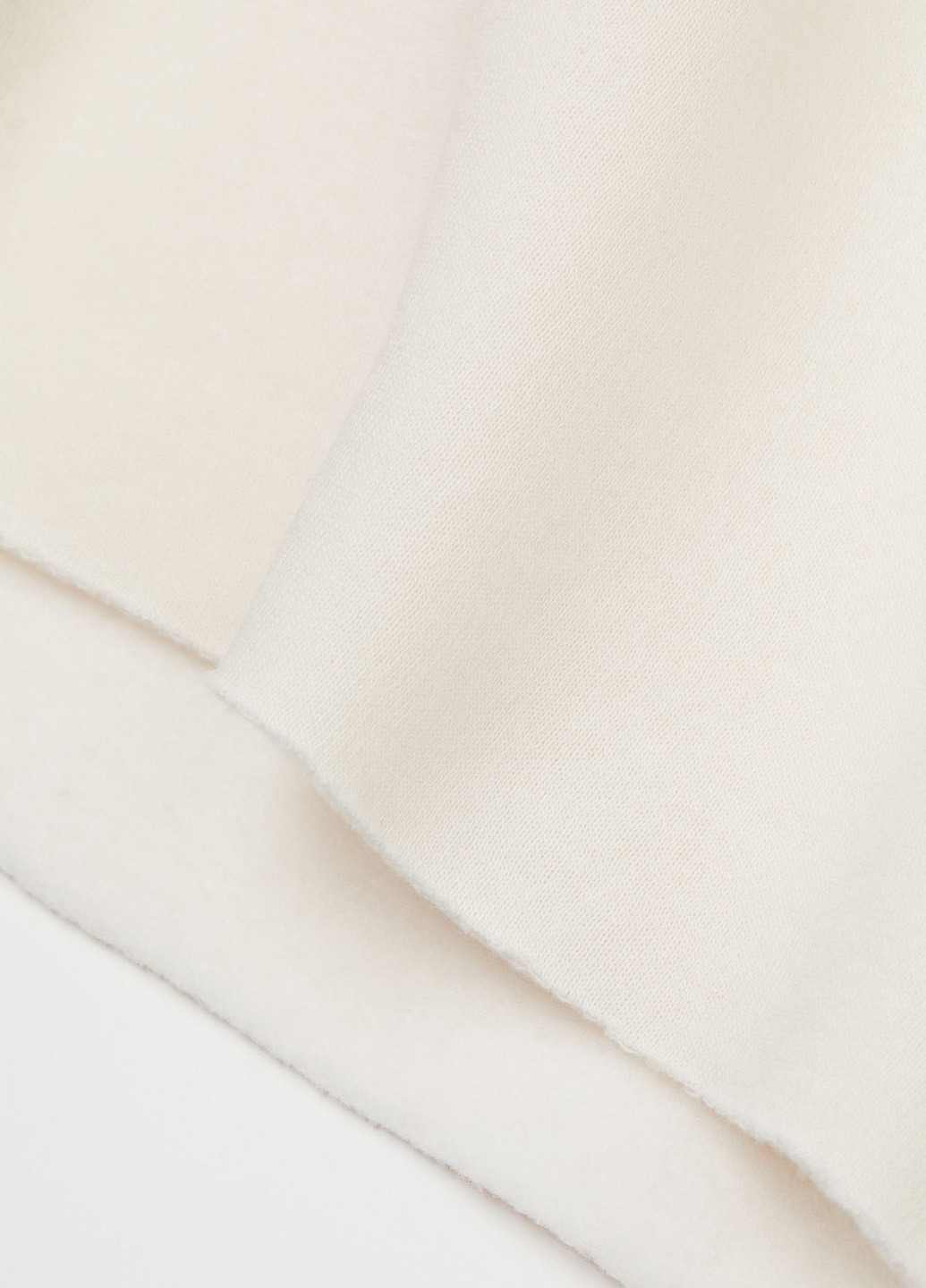 Свитшот H&M - Свободный крой однотонный кремовый кэжуал хлопок, трикотаж, футер - (282958000)