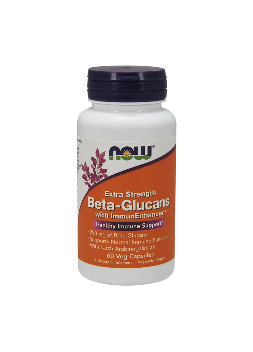 Бета-глюкан Beta-Glucans extra strength with Immun Enhancer (60 капс) нау фудс Now Foods (255409273)