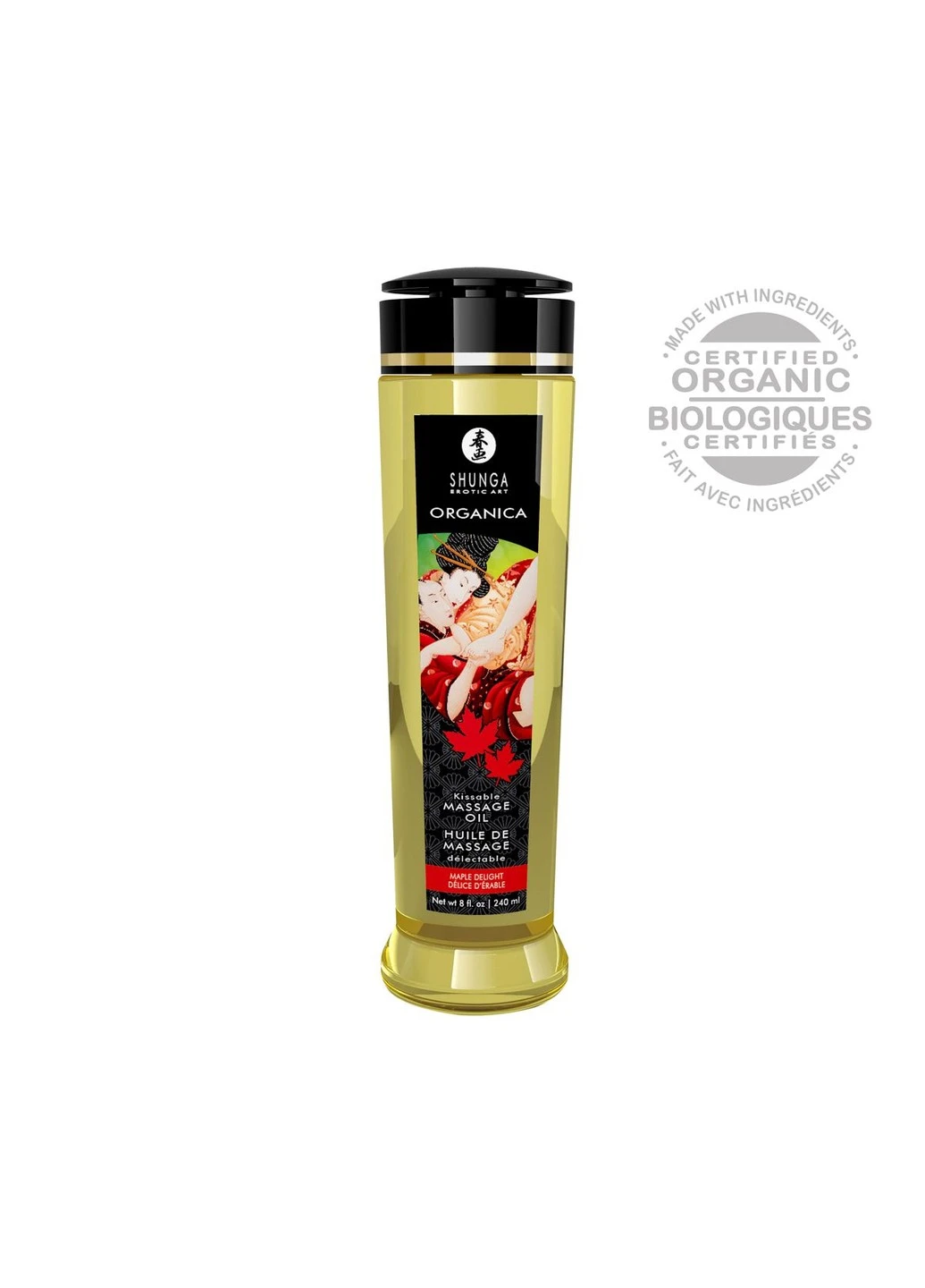 Органическое массажное масло ORGANICA - Maple Delight (240 мл) с витамином Е Shunga (256537648)