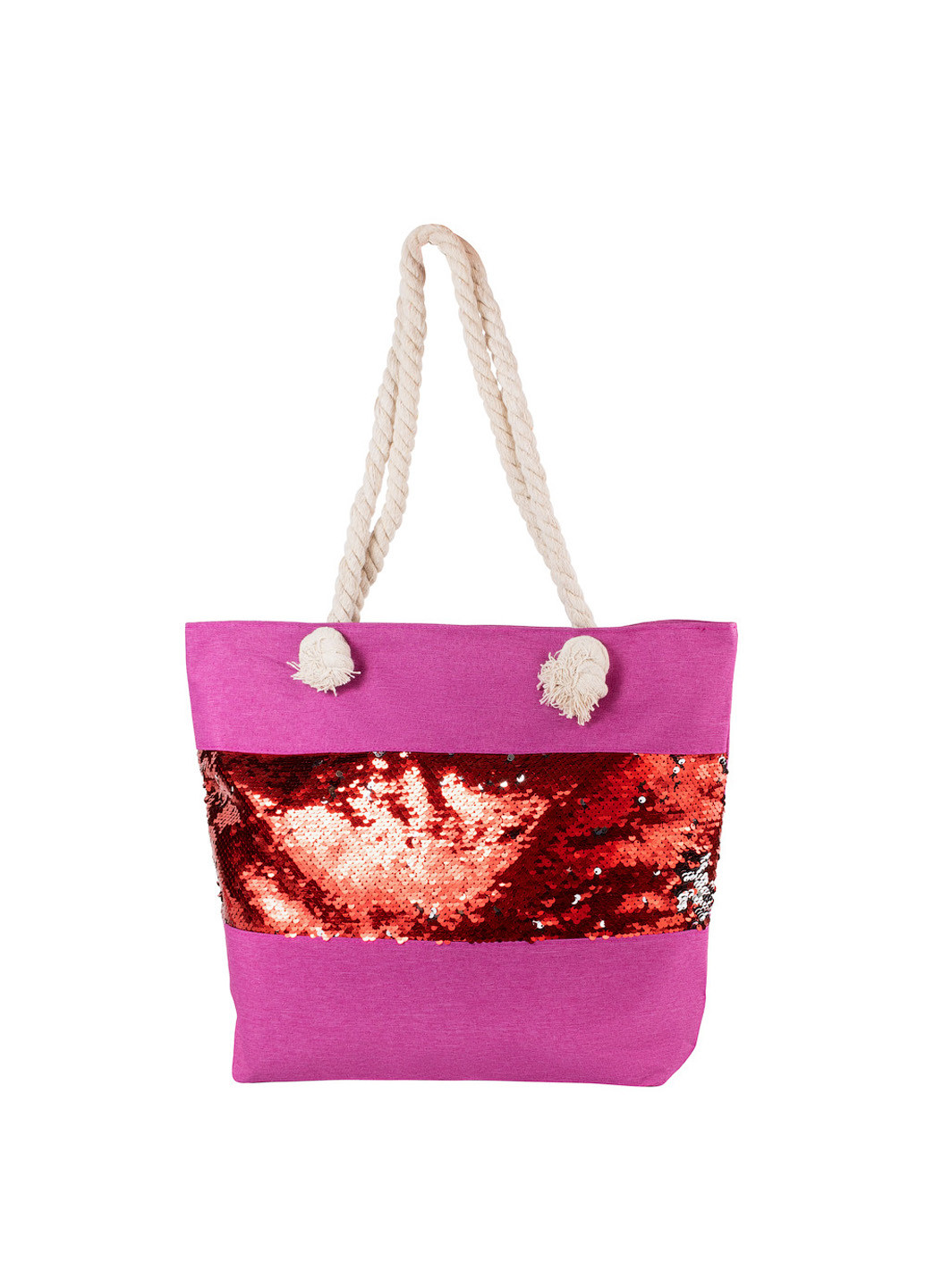 Женская пляжная сумка 43х33х12 см Eterno розовая пляжная