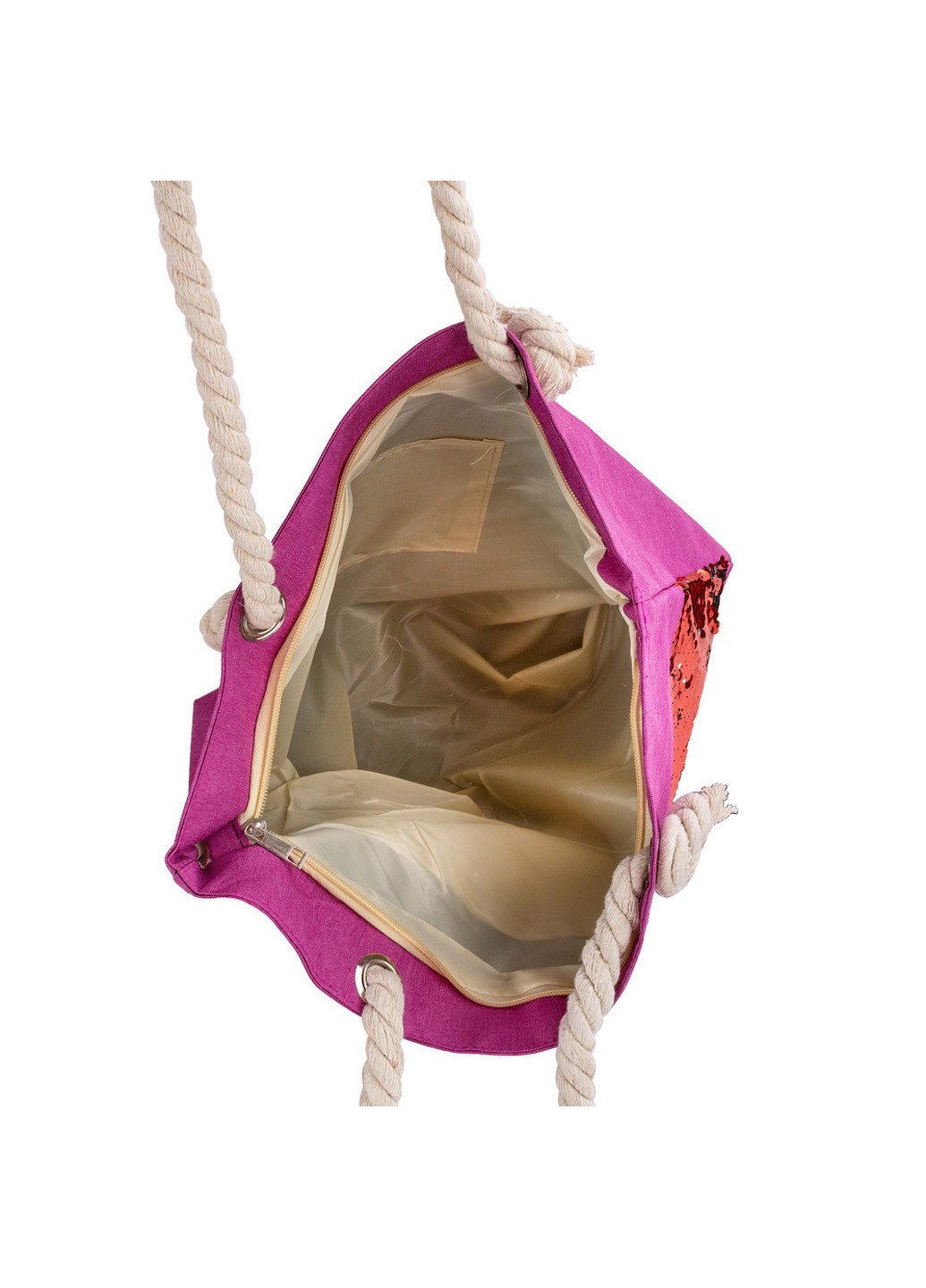 Женская пляжная сумка 43х33х12 см Eterno розовая пляжная