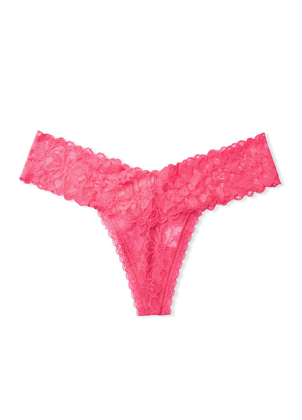 Труси Victoria's Secret стрінги однотонні рожеві повсякденні мереживо, поліамід