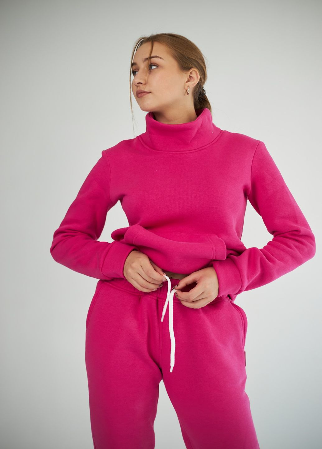 Рожевий світшот MaCo exclusive однотонний без декору (284626098)