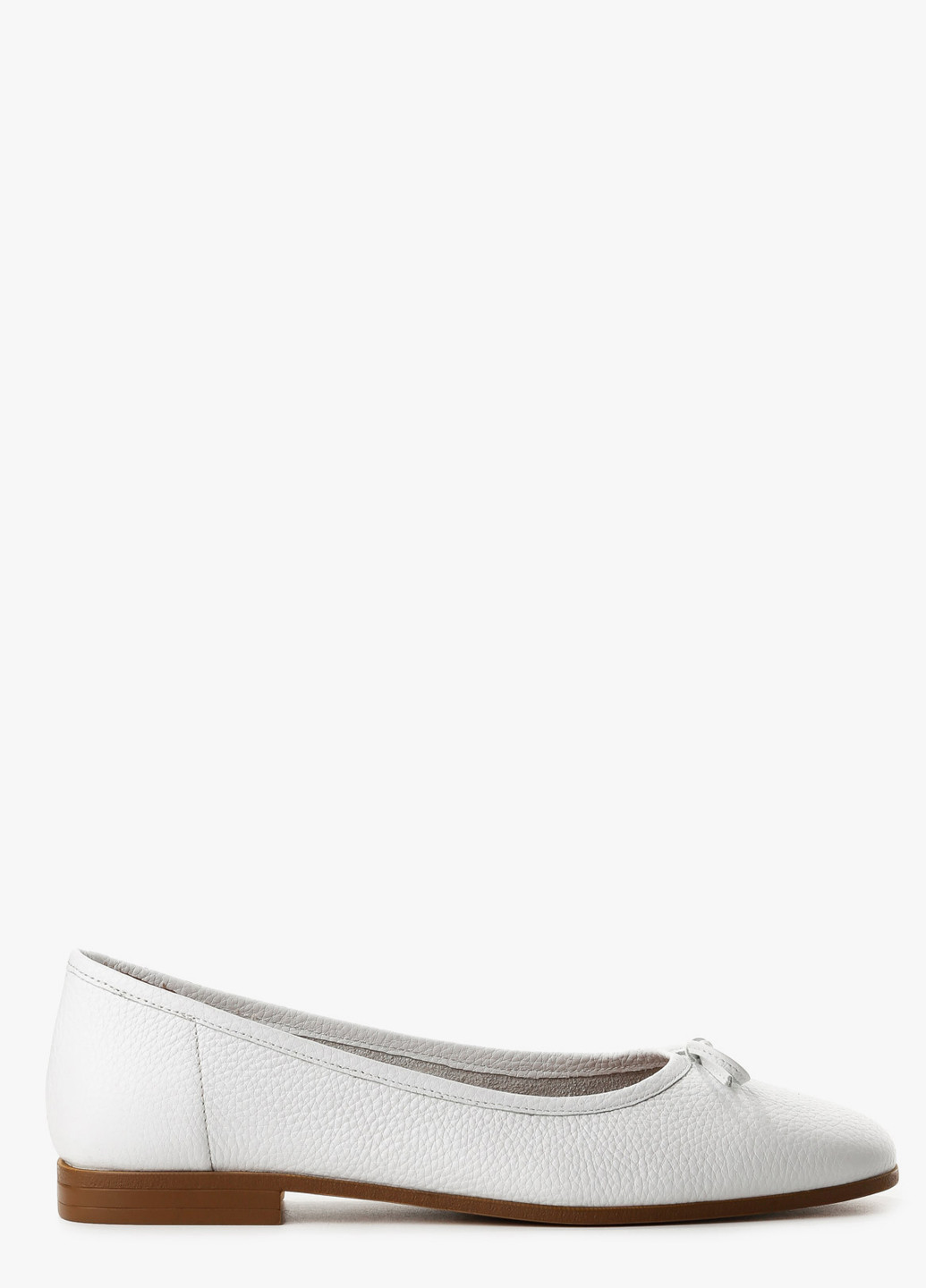 Женские балетки Le'BERDES | белые однотонные бант натуральная кожа (293152931)