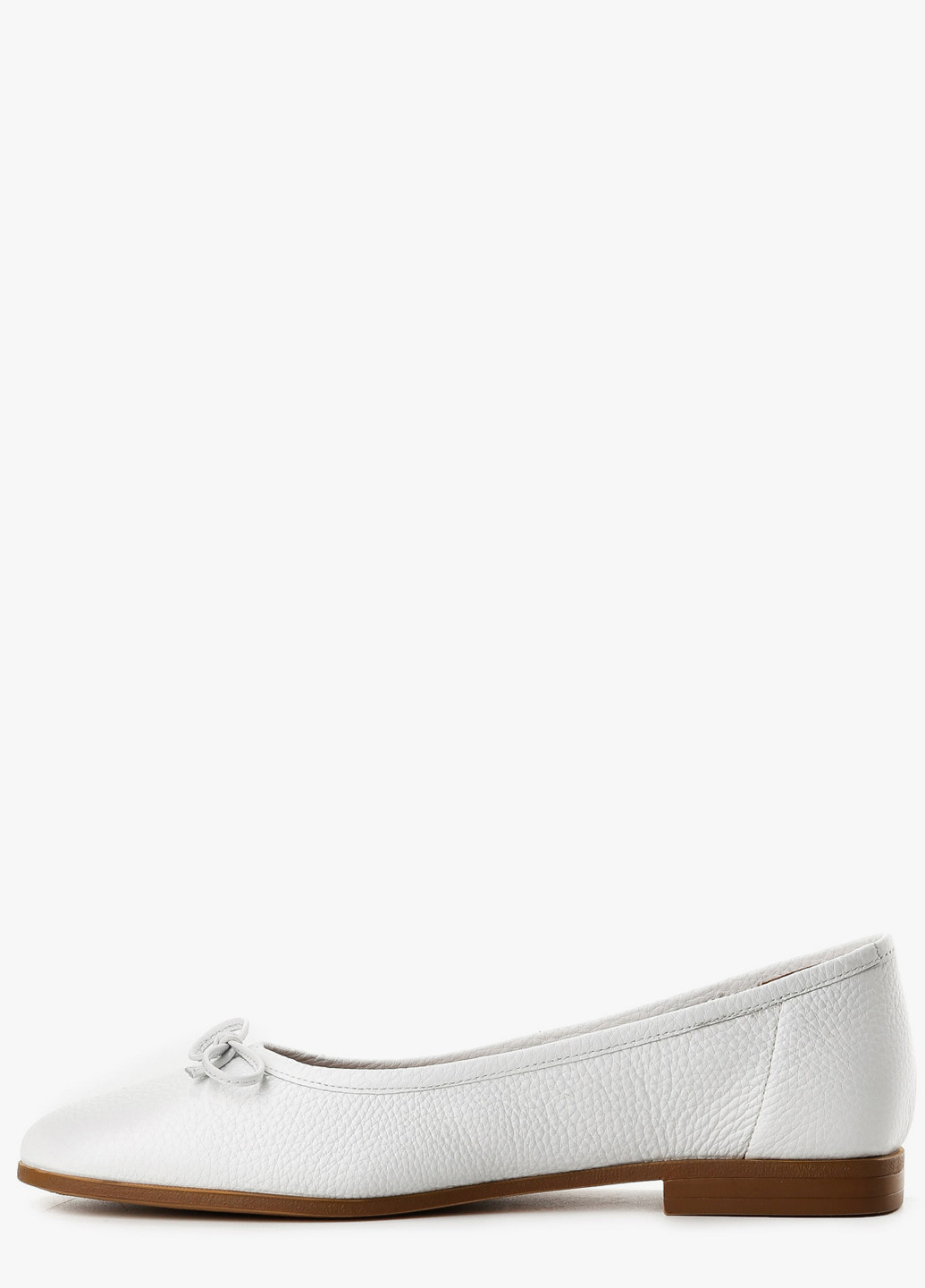 Женские балетки Le'BERDES | белые однотонные бант натуральная кожа (293152931)