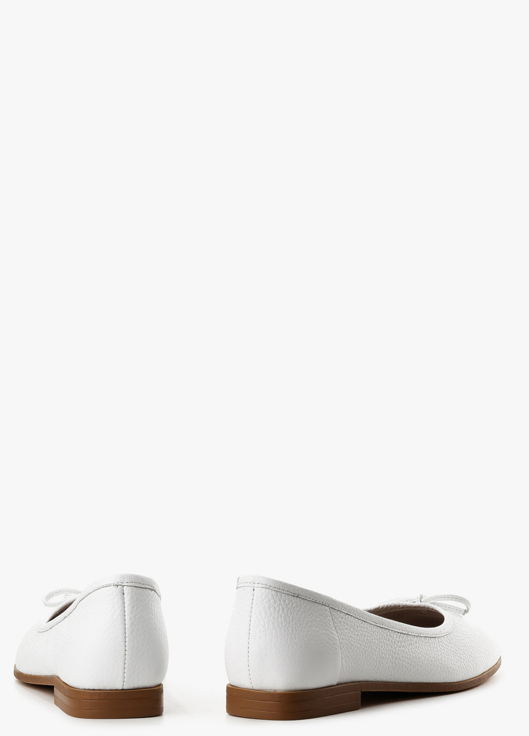 Женские балетки Le'BERDES | белые однотонные бант натуральная кожа (293152931)