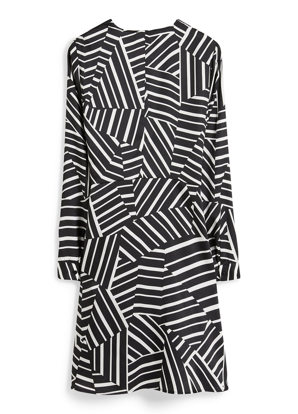 Чорно-білий кежуал сукня на запах C&A з абстрактним візерунком