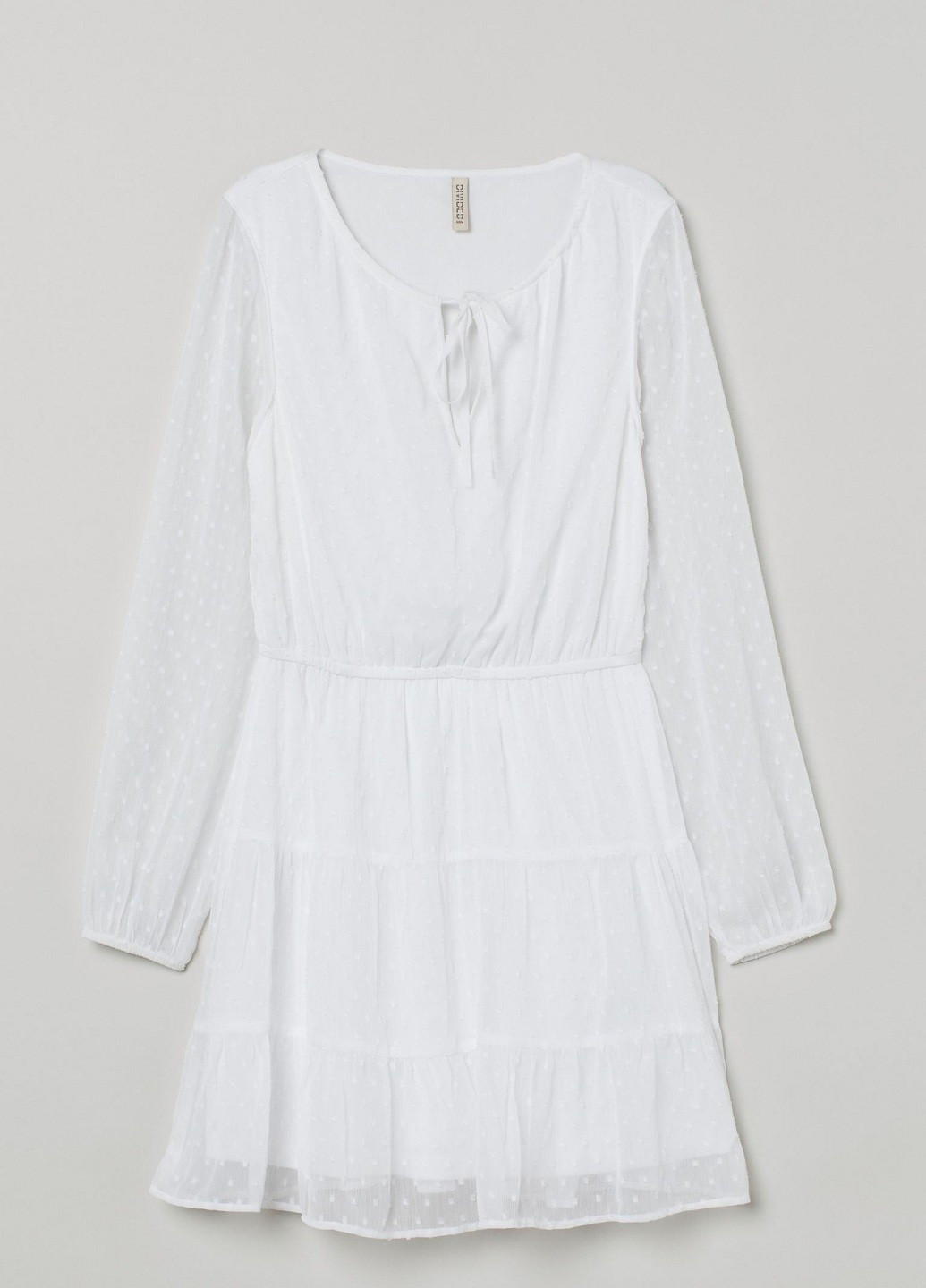 Білий сукня H&M в горошок