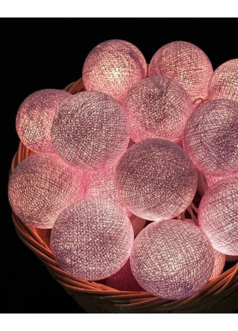 Гірлянда з ниткових кульок CBL Lavender 20 шт, 3.7 м Cotton Ball Lights 1443 (252643963)