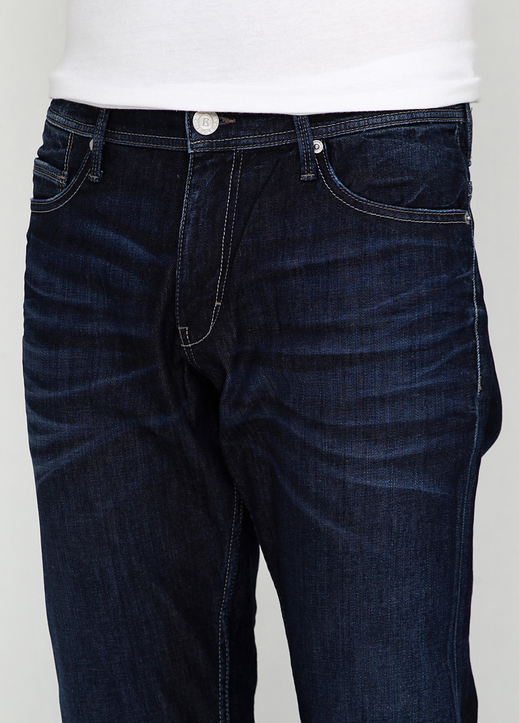 Темно-синие демисезонные прямые джинсы Bogner
