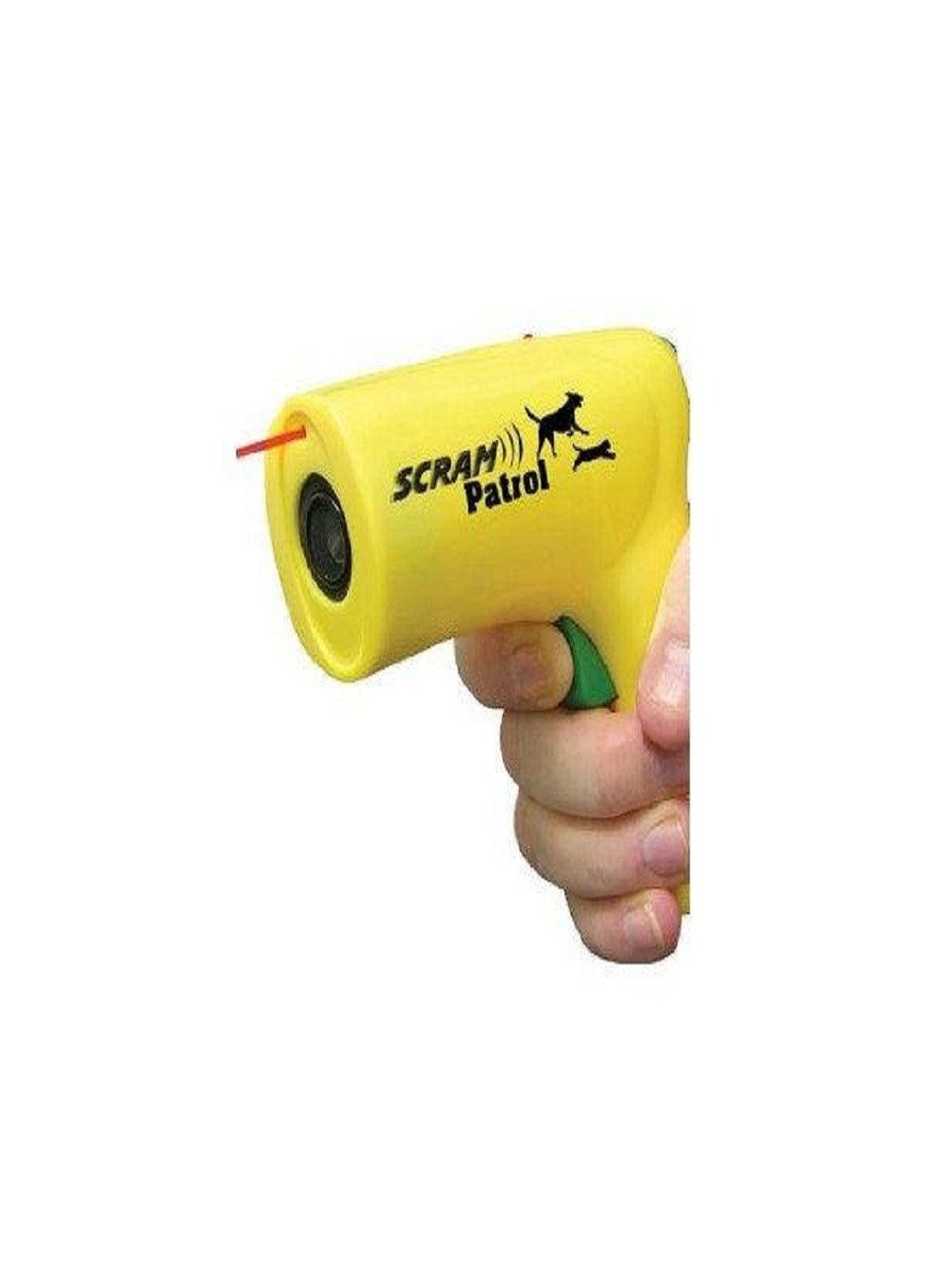 Ультразвуковой отпугиватель от собак с лазером Scram Patrol 0027 Желтый No Brand (253644896)