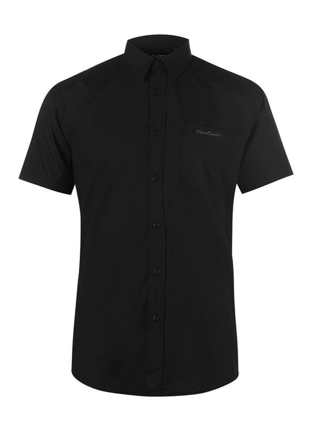 Черная кэжуал рубашка с логотипом Pierre Cardin