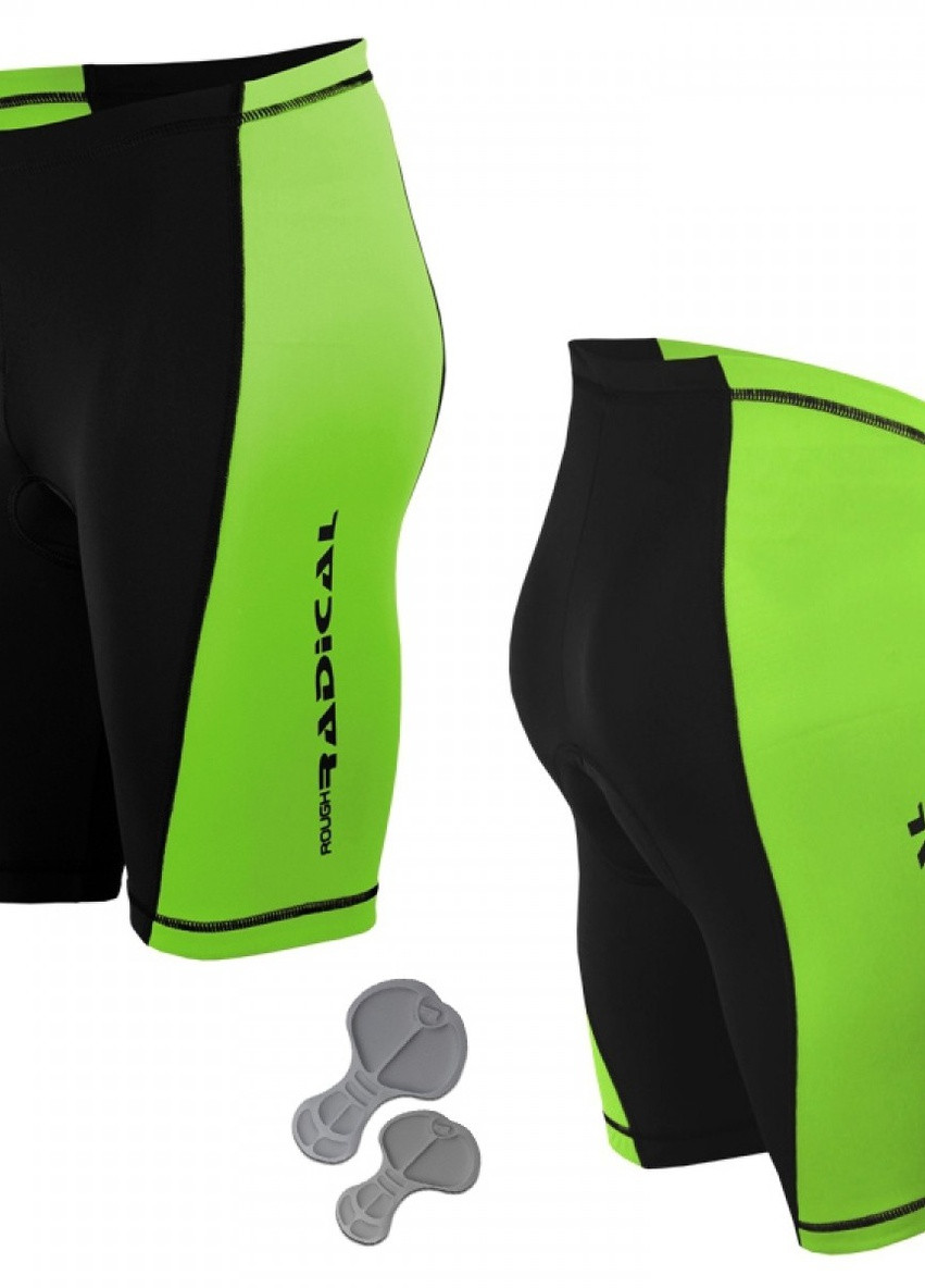 Велошорти, велотруси з памперсом Racer Pro чорний/зелений (racer-pro-green) Radical (209980883)