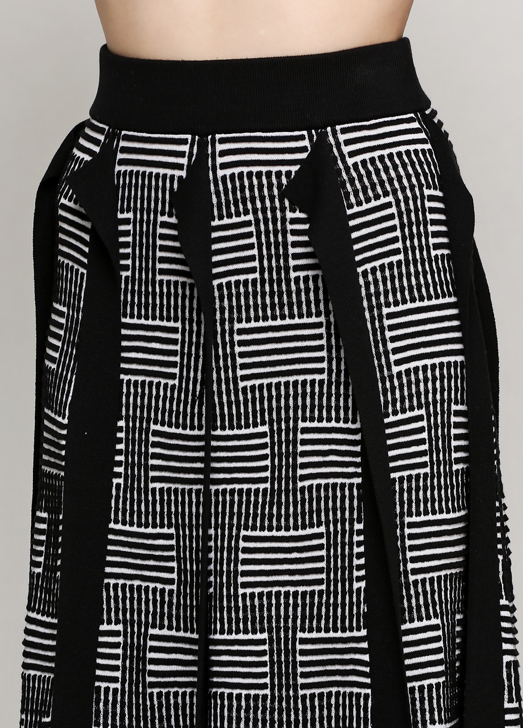Черная кэжуал с абстрактным узором юбка Kenzo миди
