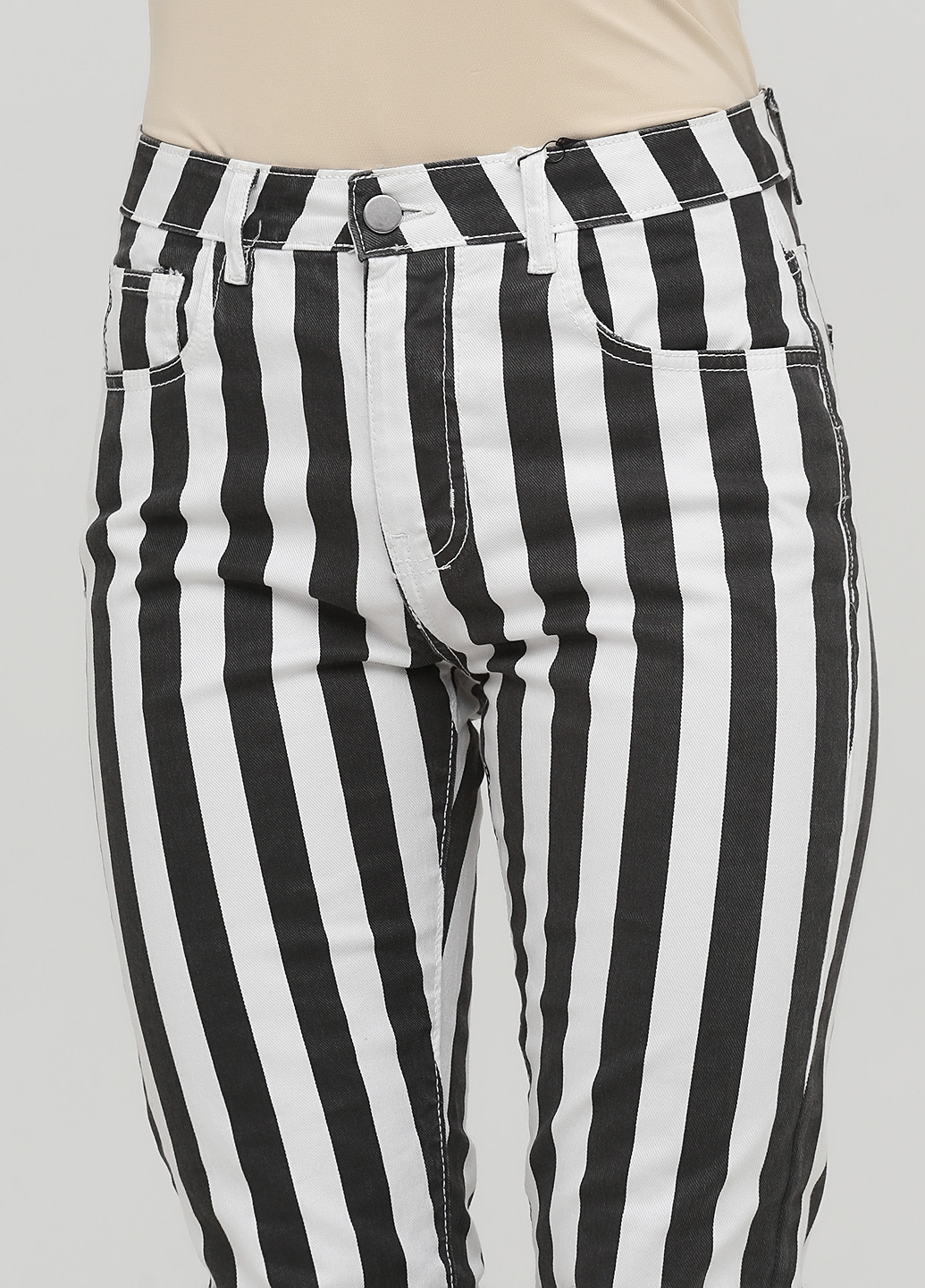 Черно-белые кэжуал демисезонные зауженные брюки Y.TWO