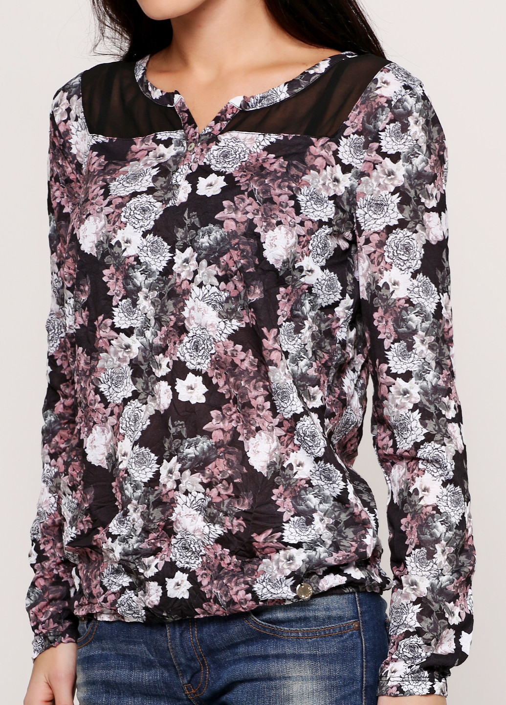 Комбинированная демисезонная блуза Liu-Jo