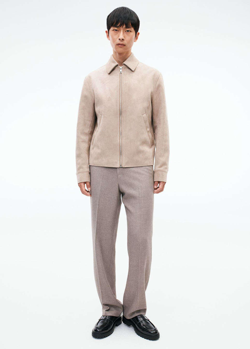 Темно-бежевая демисезонная куртка куртка-пиджак H&M