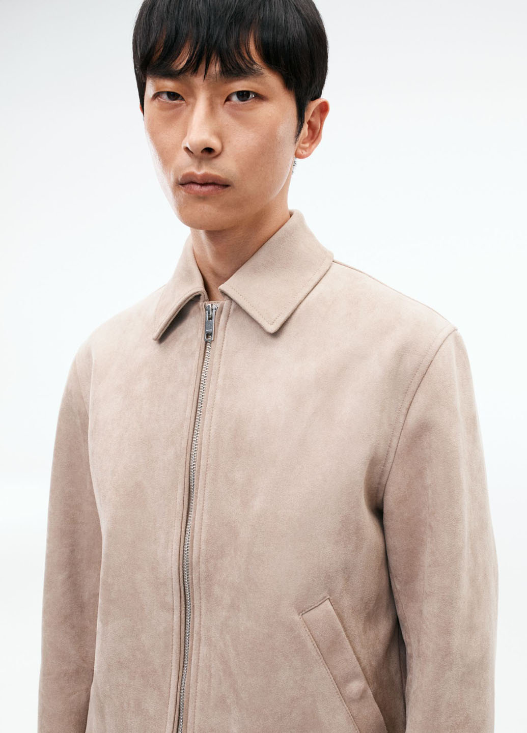 Темно-бежевая демисезонная куртка куртка-пиджак H&M