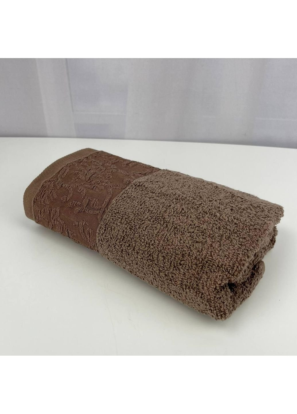 No Brand полотенце для лица махровое febo vip cotton botan турция 6397 коричневое 50х90 см комбинированный производство - Украина