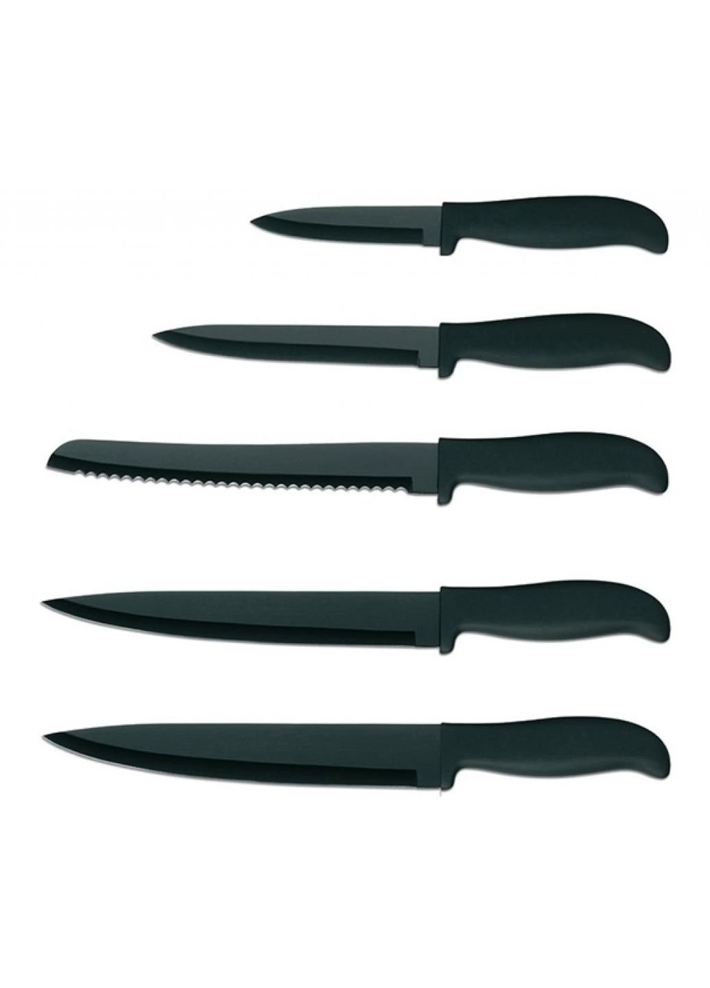 Набір ножів Acida з підставкою 6 предметів White (11286) Kela чорний,