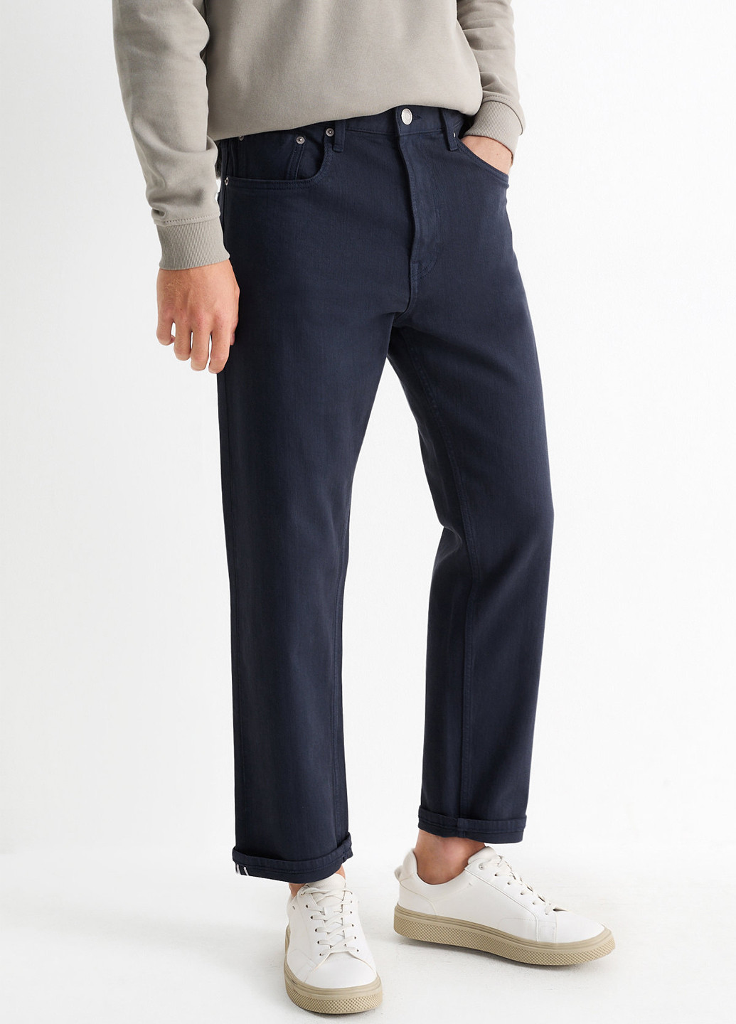 Темно-синие демисезонные зауженные джинсы C&A