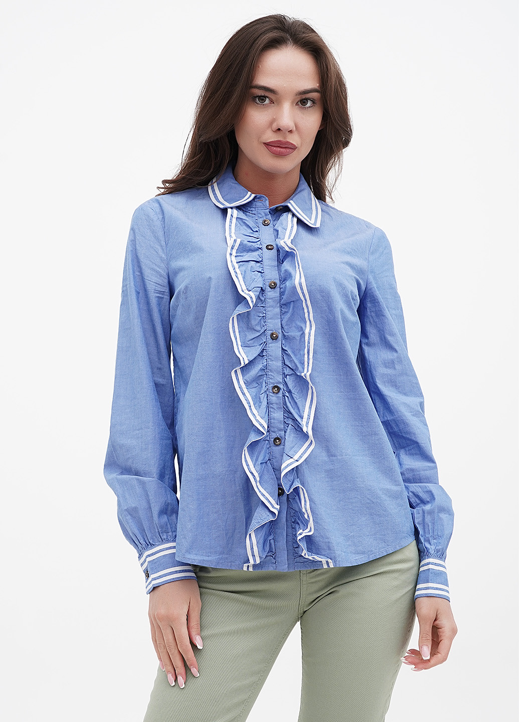 Світло-синя демісезонна блузка Boden