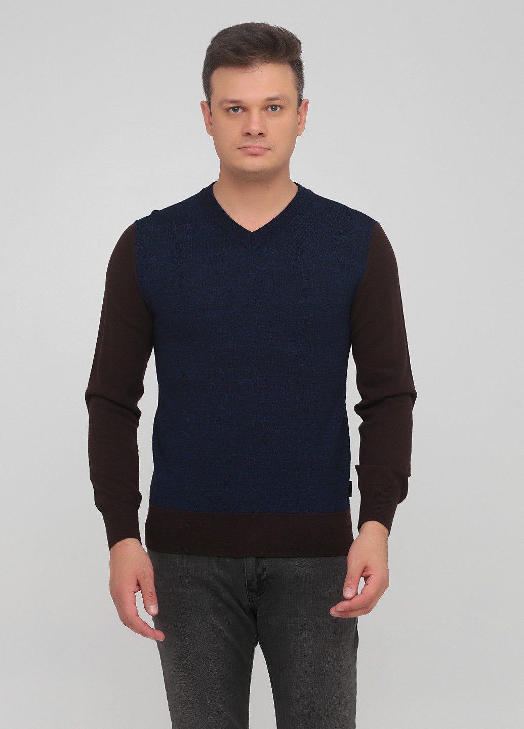Темно-синий демисезонный пуловер пуловер Cerruti