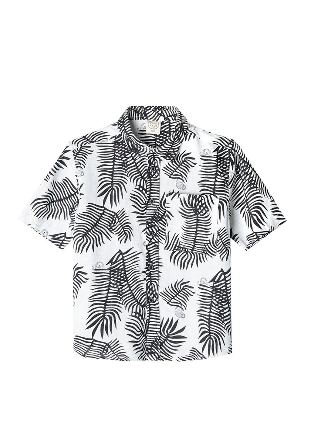 Черно-белая кэжуал рубашка с цветами Cool Club