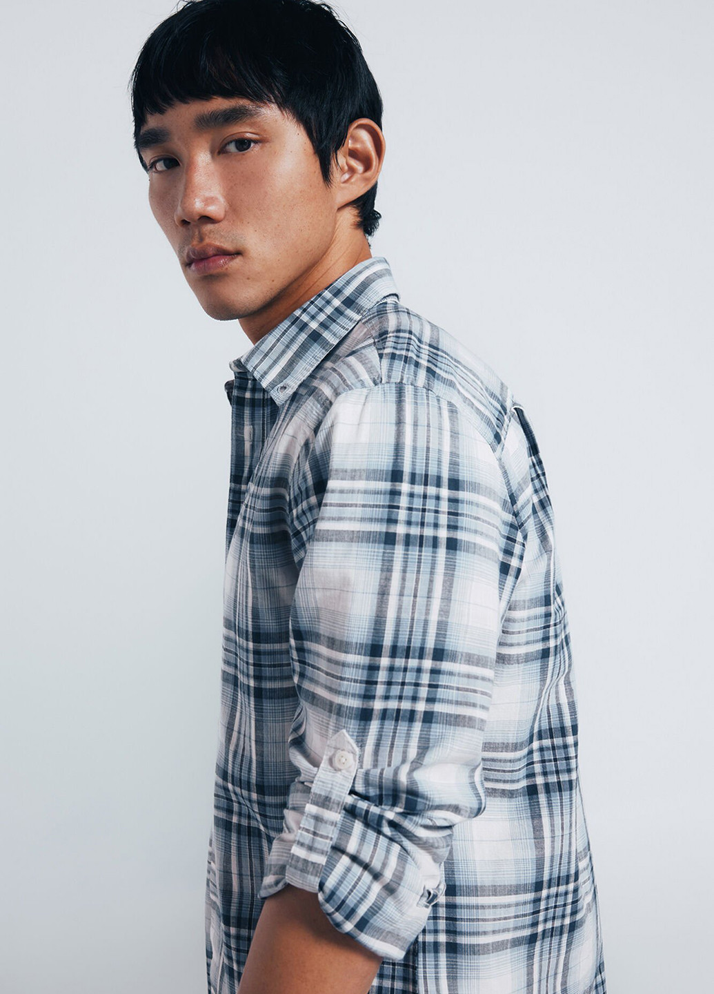 Голубой кэжуал рубашка в клетку Springfield