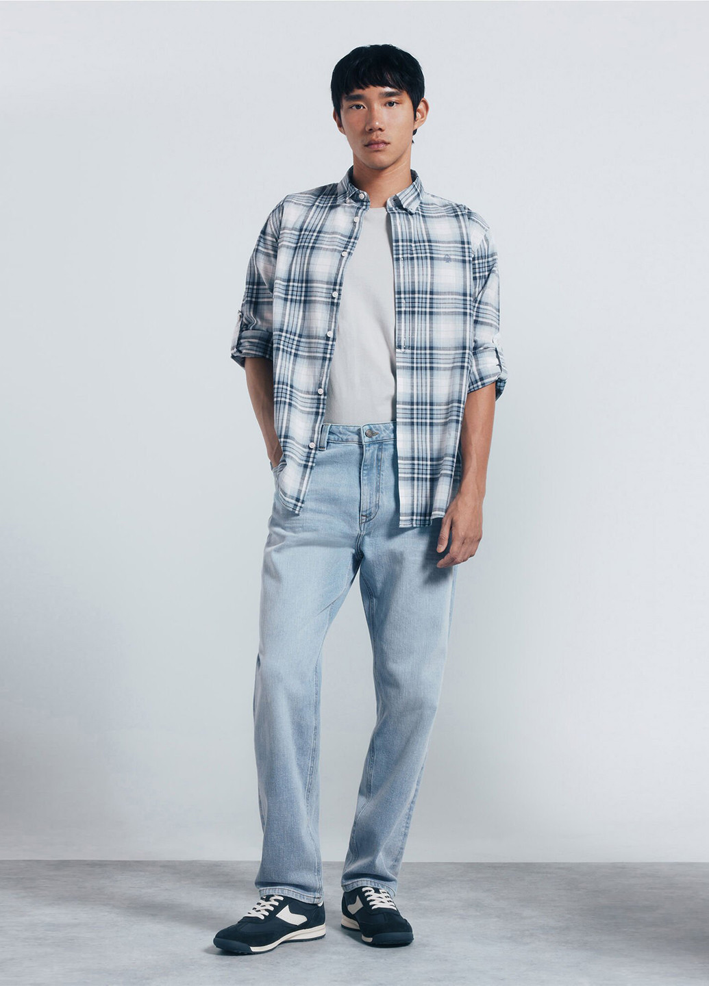 Голубой кэжуал рубашка в клетку Springfield