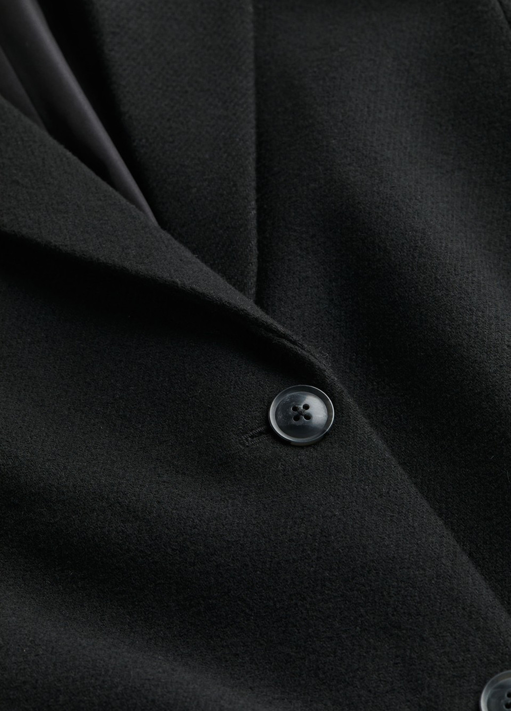 Чорне демісезонне Пальто однобортне H&M