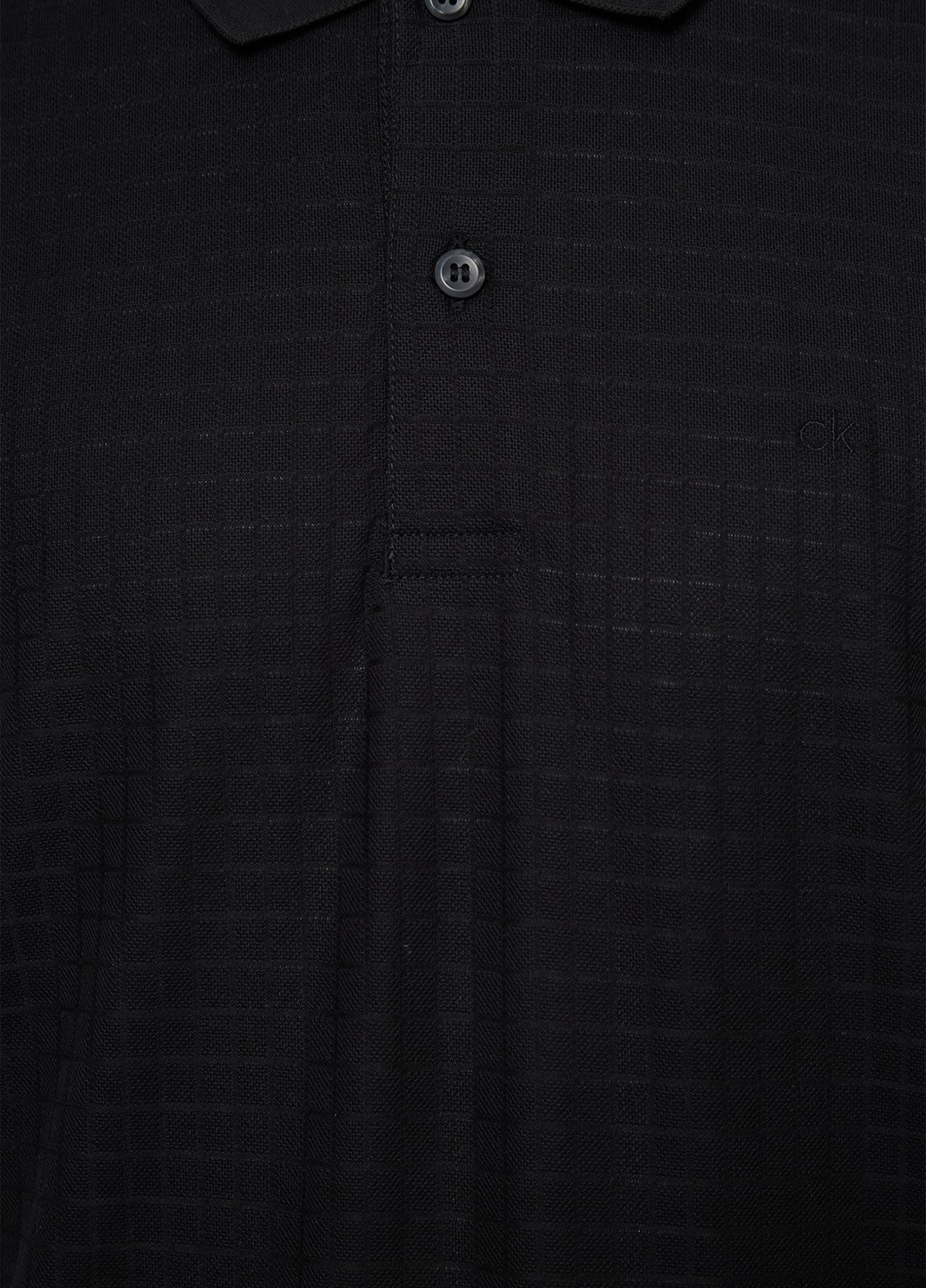 Черная футболка-поло для мужчин Calvin Klein однотонная