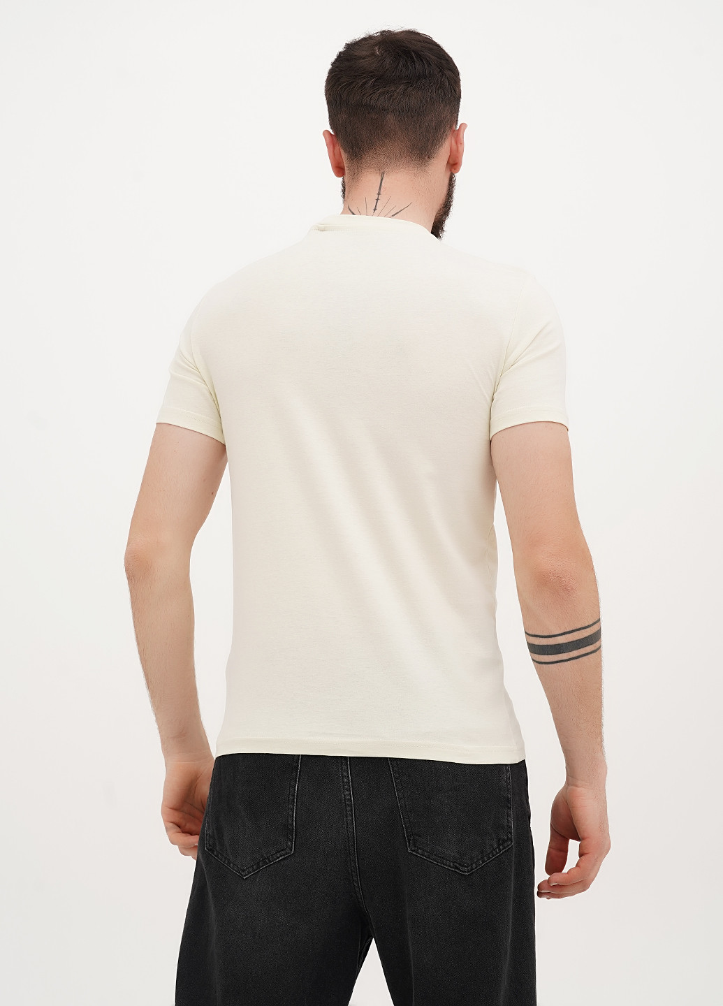 Кремова футболка Mustang