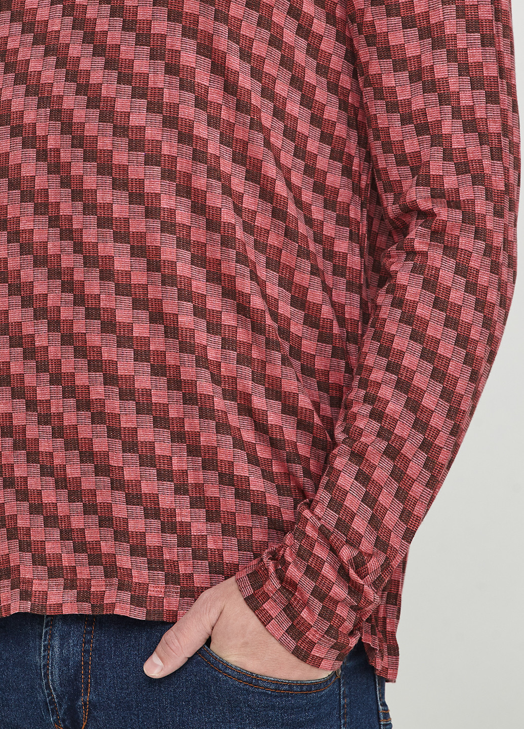 Красный демисезонный кэжуал лонгслив Giorgio Armani с абстрактным узором
