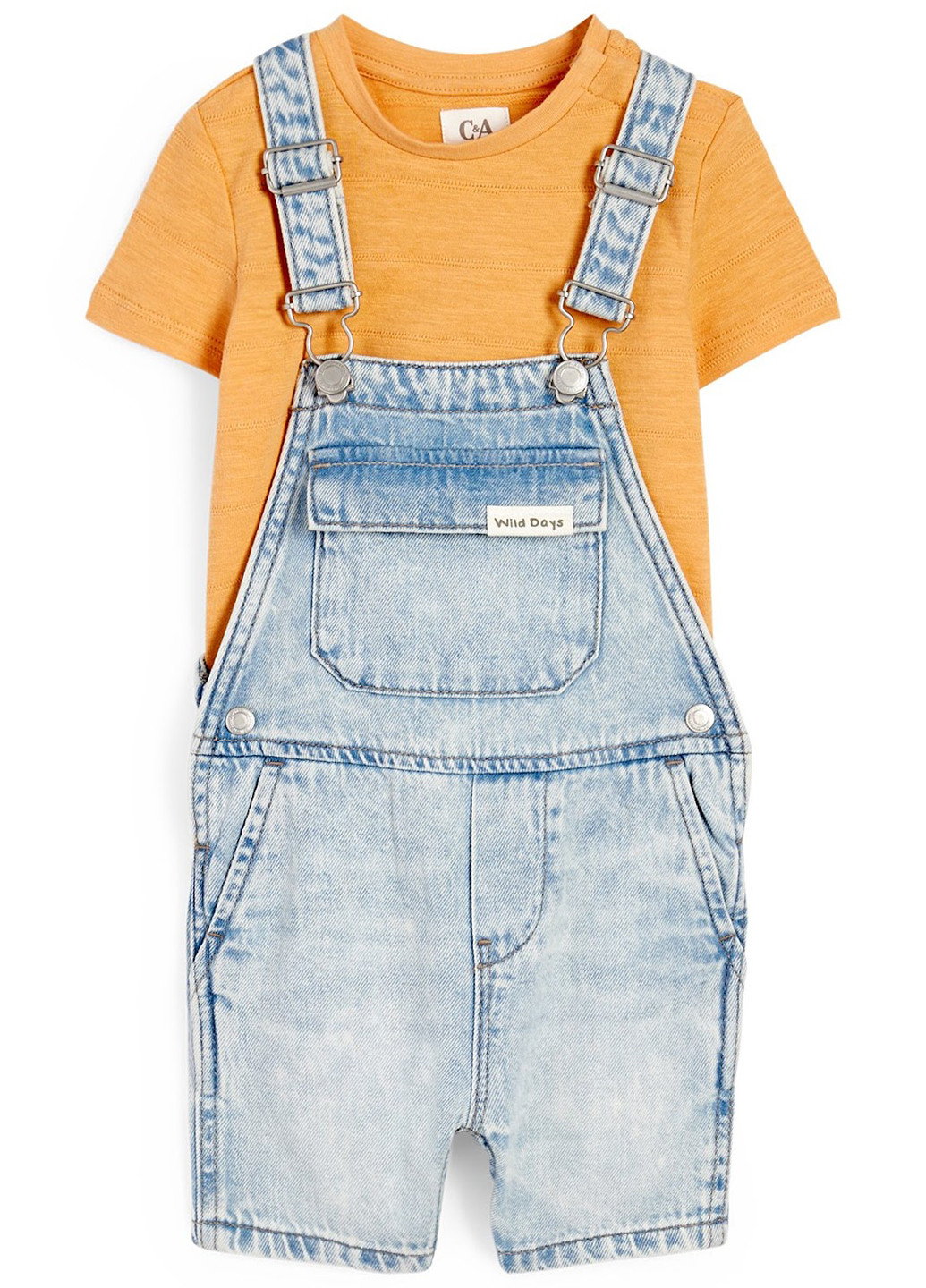 Комбинированный летний комплект (комбинезон, футболка) C&A