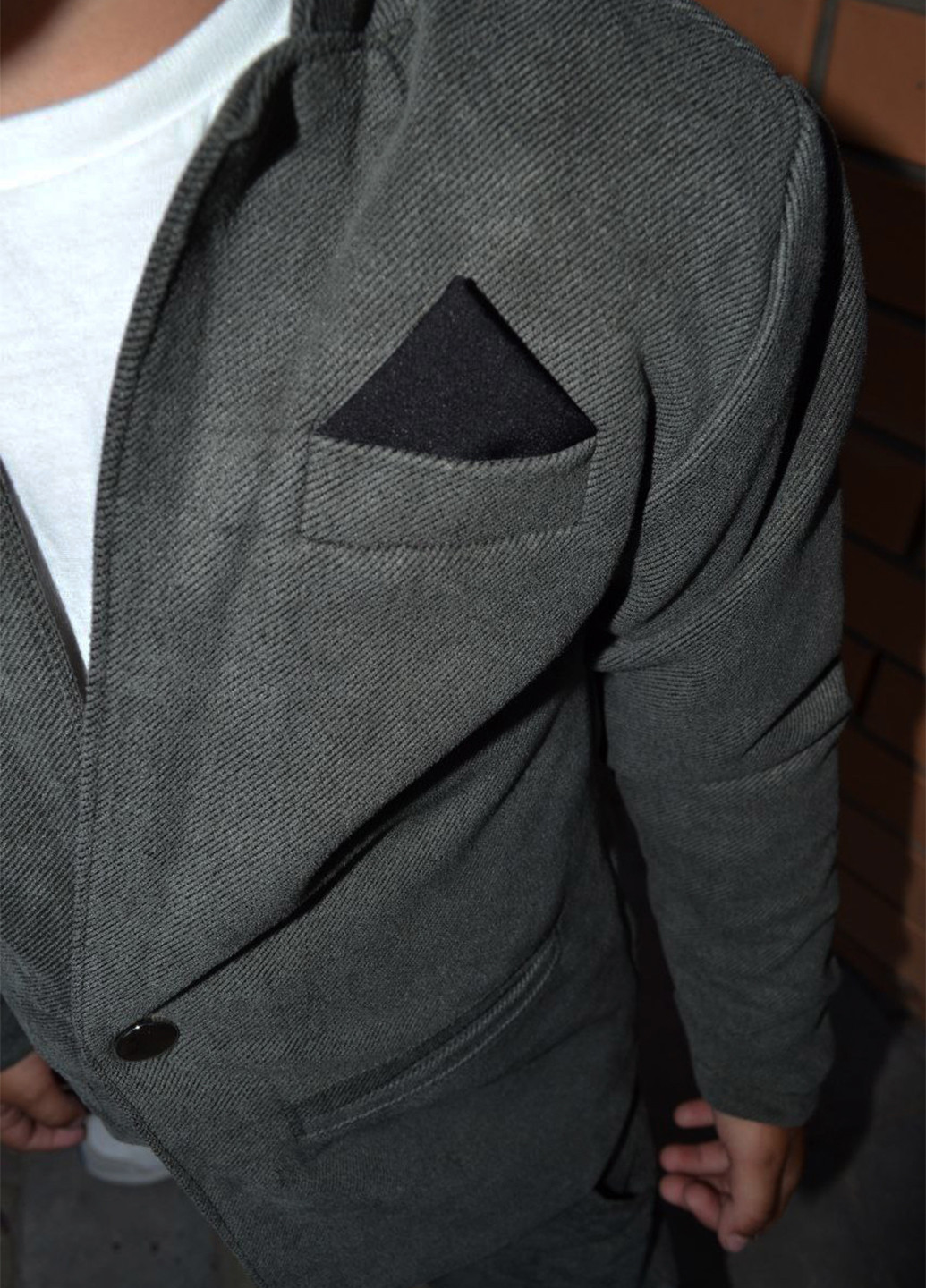 Сірий демісезонний костюм (піджак, штани) брючний BRAZERS