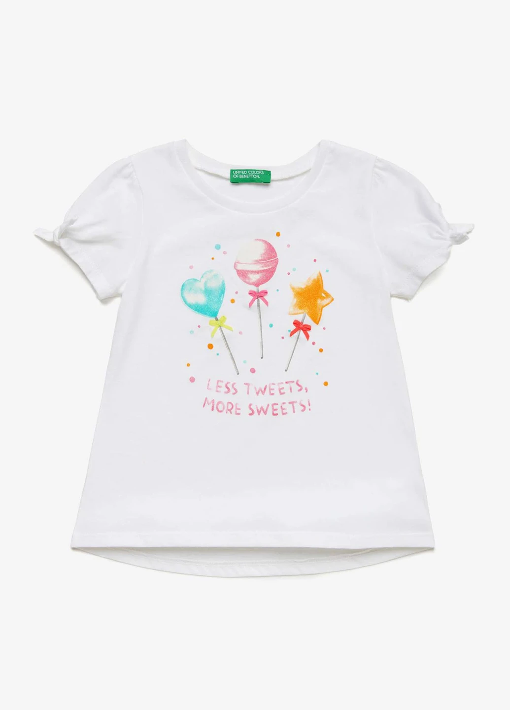Белая летняя футболка United Colors of Benetton