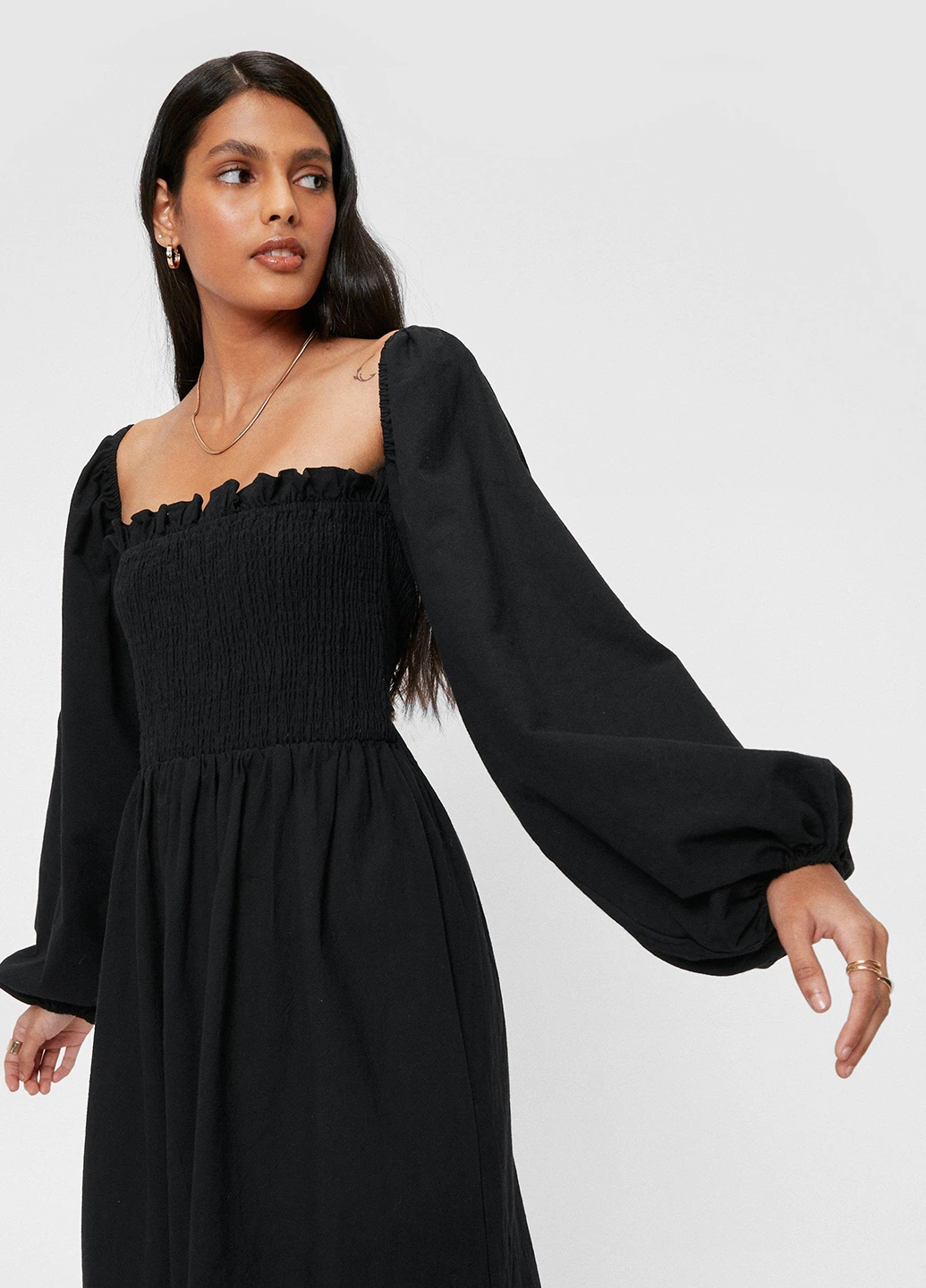 Черное кэжуал платье Nasty Gal однотонное